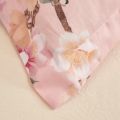 Pink Floral Bed Sheet 3pcs Set Cotton Skin-friendly Girls Bedroom Decoration Bed Cover Dormitory Home Bedding with 2 Pillowcases. 