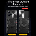 PlusCase for Xiaomi Redmi Note 12 4G 360° Rotate Ring Stand Full Protection Slide Lens Cover Shockproof Case. 