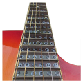 2X Guitar Fretboard Note Decals Fingerboard Frets Map Sticker Fit 6 Strings Acoustic Electric Guitar(Black). 
