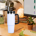 1 Pcs 40OZ Tumbler with Handle Stainless Steel Insulated Tumblers Travel Coffee Mug for Hot and Cold Beverages 1. 