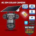 ITECH 4G SOLAR Camera  V380 Pro Triples-Lens 4G Solar With Solar Panel Network Camera CCTV Camera 4TS. 