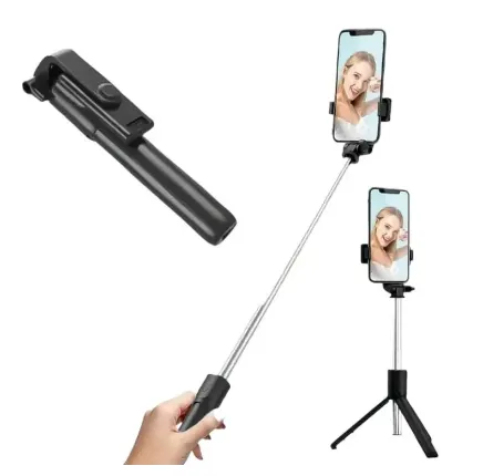 Wireless R1 Bluetooth Selfie Stick Remote Included, Hold up stand Selfie Stick