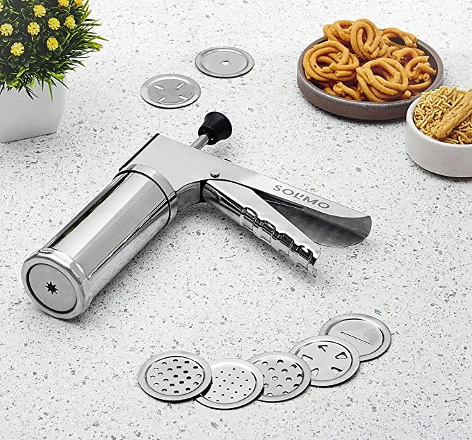 Stainless%20Steel%20Kitchen%20Press%20Gripo%20String%20Hopper%20Idiyappam%20Maker%20and%20Sev%20Murukku%20&%20Mixer%20Maker%20with%2015%20Different%20Jali%20Disk%20Blade%20(Made%20in%20India)%20-%20Image%204