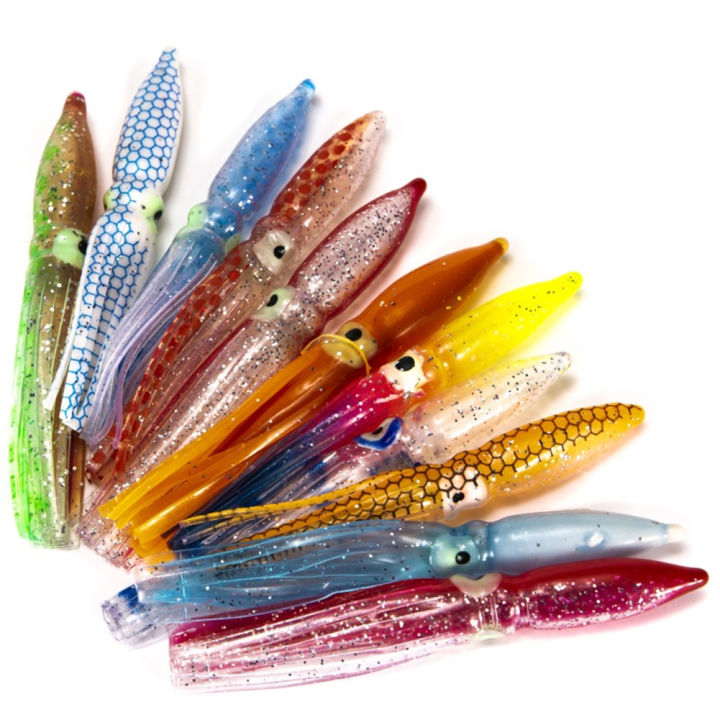 bellylady 10pcs/pack Soft Octopus Fishing  Lures  Set For Jigs 8cm xed  nous Octopus Skirts