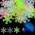 50pcs Christmas Luminous Snowflake Wall Sticker Stars Glow In The Dark Fluorescent Snowflake deco. 