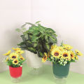 1Pc Plant Pot Self Watering Clear Plastic Flowerpot Double-Layer Water Storage Automatic Water Absorption Potted Flowerpot. 