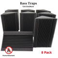 8pack 12x12x24cm Acoustic Foam Bass Trap Sound Absorption Insulation Studio Soundproofing Corner Block Foam Retardant. 