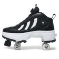 Internet Celebrity Skate Shoes Four-Wheel Heelys Male and Female Student Version Wheel Retractable the Skating Shoes Children Pulley Shoelace Wheel. 