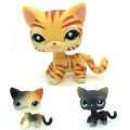 Rare Mini Pet Shop Toy Short Hair Original Lps Toy Stands Blue Eyes Kitten Old Figures Collection. 