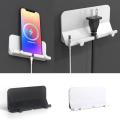 Wall Mount Charger Hook Smartphone Holder Bathroom Cable Organizer Stand Non-slip Bracket Dock Pasted Mobile Phone Tablet Holder. 