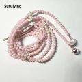 Sutuiying New Arrival Fashion Earphones Luxurious Bling Pearl Necklace for Girls With Mic Kecesic For Iphone 6 6s Samsung Phone. 