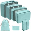 7PCS set compressed packing cube Travel storage bag Portable luggage organizer clothes shoes neat bag lightweight suitcase. 
