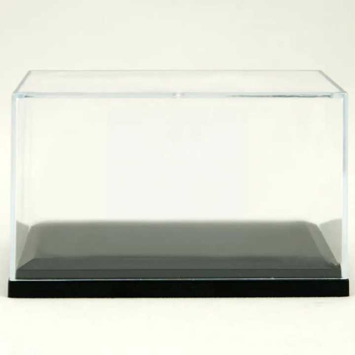 Acrylic Display Case for 1:64 Scale Car Dust-Proof Black Base Display Box for Diecast Model Toy Car