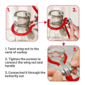 X52A-2 Pack Handle Heavy Carboy Holder for Smooth Neck Glass Carboys for Fermenter Making Brewing Equipment. 