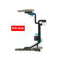 Power Switch on off volume flex Cable with Metal Bracket Assembly For iphone 7 8 Plus 7plus 8plus. 