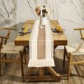 Farmhouse Boho Table Runner, for Dining Table Decoration 180cm. 