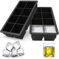 4/6/8 Grids Big Ice Cube Tray Mold/DIY Ice Maker/Silicone Ice Cube Square Tray Mold 1 Pcs. 
