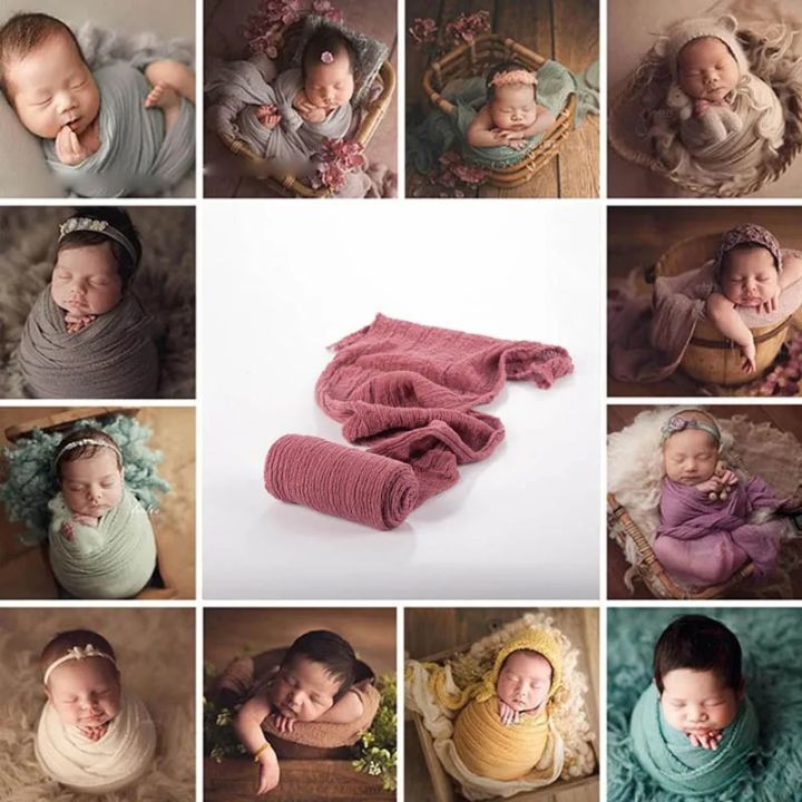 【LuckyBabyFans Store】40*180 Stretch Cloth Newborn Props Baby Photo