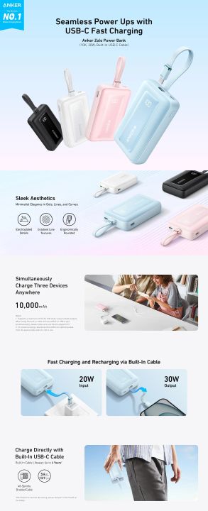 Anker%20Zolo%20Powerbank%2010000mAh%2030W%20Power%20Bank%20Portable%20Charger%20with%20Built-in%20USB%20C%20Cable%20A1688%20-%20Image%202