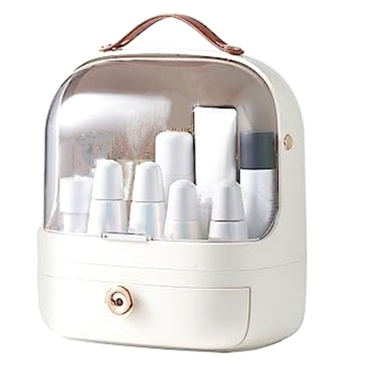 Makeup Organizer Cosmetic Display for Vanity, Make Up Organizers and Storage with Brush Holder