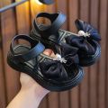 Girls' Sandals New Fashion Summer Middle and Big Children Girls Non-Slip Princess Shoes Little Girls Soft Bottom Beach Shoes. 