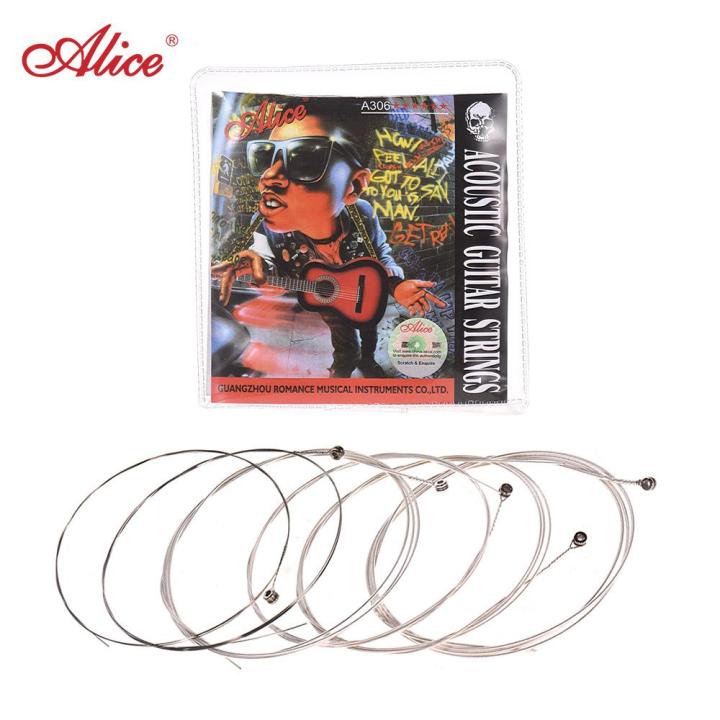 Alice A306 Acoustic Guitar String Set Hot Selling .011- .052 Super Light Acoustic Guitar Strings High Quality Guitar Chords Phosphor Bronze Stainless Steel Plain String, Silver-Plated Copper Alloy Winding, Anti-Rust Coating