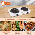 Hot Plate Double Burner Electric Hot Plate For Flexible Precise Table Top Cooking Electric Coil Hot Plate Stove Electric Heater Stove Hot Cooker Plate Induction Cooker Multifunctional Kitchen Appliance 3000W Stainless Steel Body. 