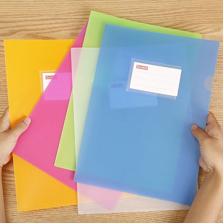 File Pocket Protector File Folders Clear Colored Project Pockets Sleeves L-Type Documents ...