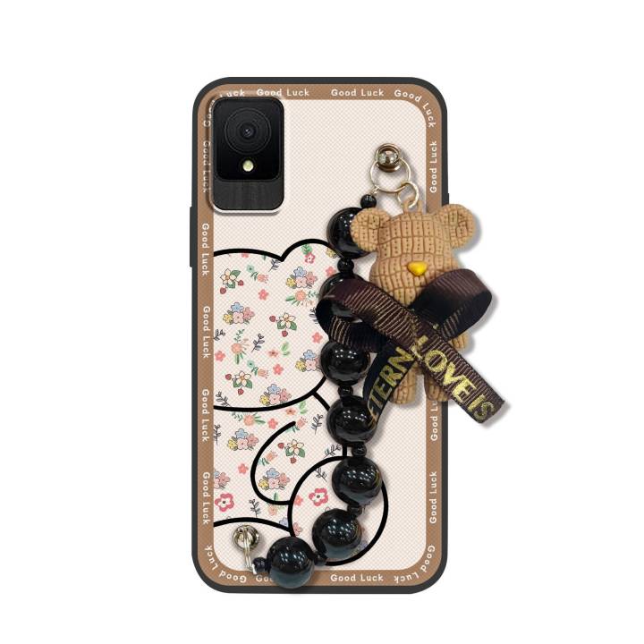Dirt-resistant%20silicone%20Phone%20Case%20For%20TCL%20502/T432J%20Waterproof%20phone%20case%20Simplicity%20Bear%20bracelet%20cute%20Back%20Cover%20-%20Image%206