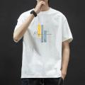 Yfashion Men Cotton T Shirt Summer Casual Slim Fit Tops Fashion Simple Round Neck Short Sleeve T Shirt color. 