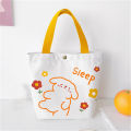 Women Mini Cotton Canvas Handbag Cute Bear Small Simple Tote Bags Shopping Bag Lovely Decoration Purse Lunch Bag. 