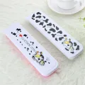 Baby Kids Cute Fork Spoon Cutlery Set Cartoon Ceramic Handle Stainless Steel Children Chopsticks Fork Cutlery Portable Tableware. 