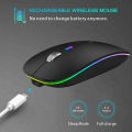 LED RGB backlight Rechargeable Gaming wireless mouse. 