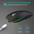 LED RGB backlight Rechargeable Gaming wireless mouse. 