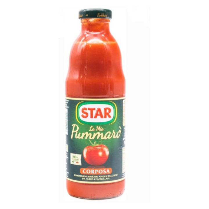 Sugo Pasta Sauce Tomato paste Pummarò Star Corposa 700g Made in Italy by Italian mart