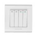 Modular White 4Gang 1way Switch. 