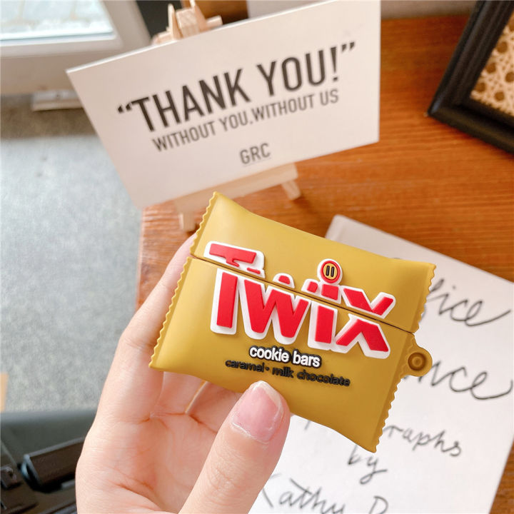 Cartoon%20Twix%20Mike%20Chocolate%20Cookie%20Bars%20Wireless%20Bluetooth%20Earphone%20Case%20For%20Pro%202%201%20Cute%203d%20Soft%20Silicon%20Headset%20Cover%20-%20Image%202
