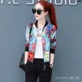 New Women's Spring/Summer Coat Jacket Thin Baseball Suit Mom Wear Women's Short Version Big Feet Mom Autumn ; Outer Coat Suit Mom Size Middle-Aged ?. 