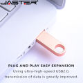 JASTER Metal 10 PCS LOT Mini 2.0 USB Flash Drive 128GB Free Key Ring Memory Stick 64GB Creative Business Gift Pen Drive 32GB 8GB. 