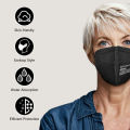 New Powecom Black FFP2 KN95 Mask Filter Face Masks 5 Layer Anti-Pollution Protective Dust Filter Safety Mask GB2626-2019. 