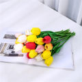 34cm Christmas New Year Flowers Bouquet For Decor Halloween Wedding Tulip Real Touch PU. 