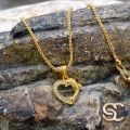 ESH Gold Plated Guaranteed 1.5MM New Trend Stylish Diamond Chain 18/24 Inch Beautiful Design With Dolphin Heart Fixed Stone Pendant. 