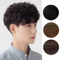 Hair Accessories Fashion Short Curly Natural Brown Male Wavy Handsome Hair Men Synthetic Hair Daily. 