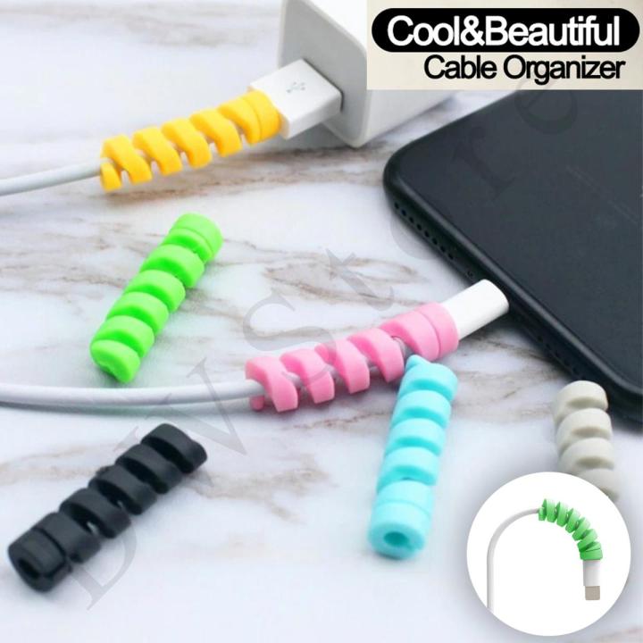 Pcs Spiral Cable Protector for Charger Cable Data Line USB