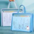 New PET Document Storage Pouch 13 Layer Transparent Transparent File Bag Thickened Portable Data Storage Bag School Office Supplies. 