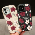 ZeroQiQi for Samsung A53 5G Back Cover Red White Flowers Silver Lens Protection Edge Soft Rubber Mobile Phone Cases. 