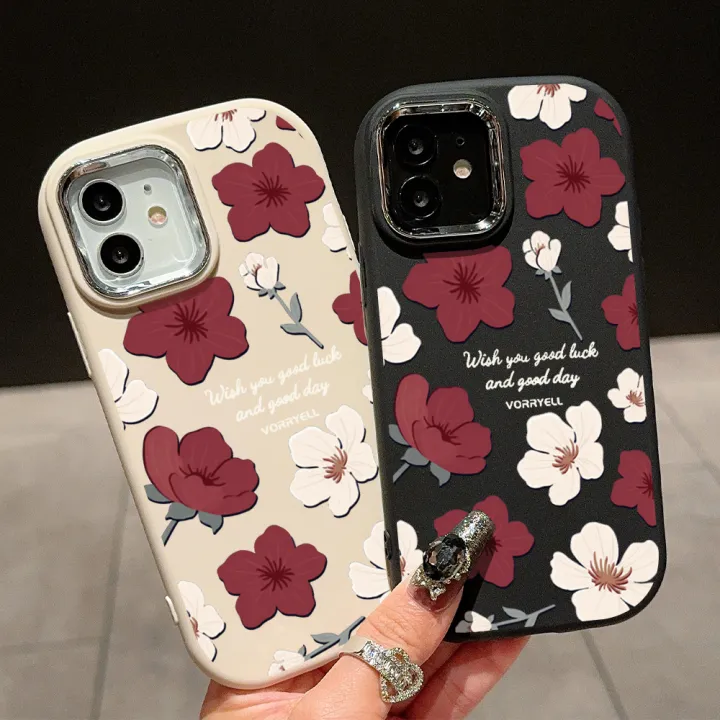 ZeroQiQi%20for%20Samsung%20A53%205G%20Back%20Cover%20Red%20White%20Flowers%20Silver%20Lens%20Protection%20Edge%20Soft%20Rubber%20Mobile%20Phone%20Cases%20-%20Image%206