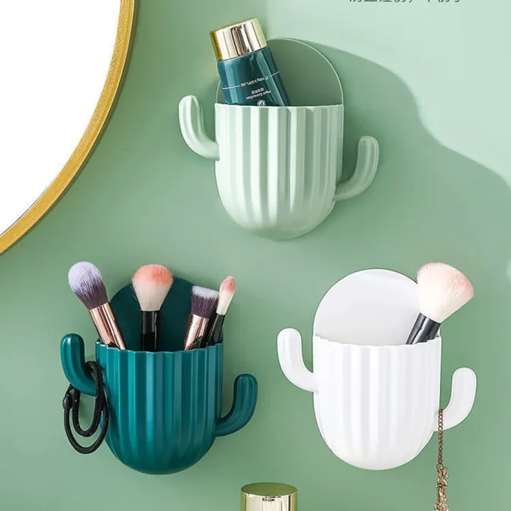Household%20Wall-mounted%20Storage%20Rack%20Self-adhesive%20Seamless%20Cactus%20Storage%20Rack%20Toothbrush%20Holder%20Shaver%20Organizer%20Drain%20Shelf%20Bathroom%20Accessories%20-%20Image%207
