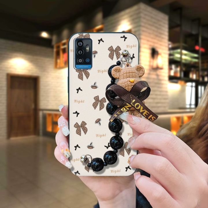 Dirt-resistant%20phone%20case%20Phone%20Case%20For%20ZTE%20Blade%20A71/Optus%20X%20Swift%205G%20cute%20Back%20Cover%20Cartoon%20Bear%20bracelet%20silicone%20-%20Image%2010
