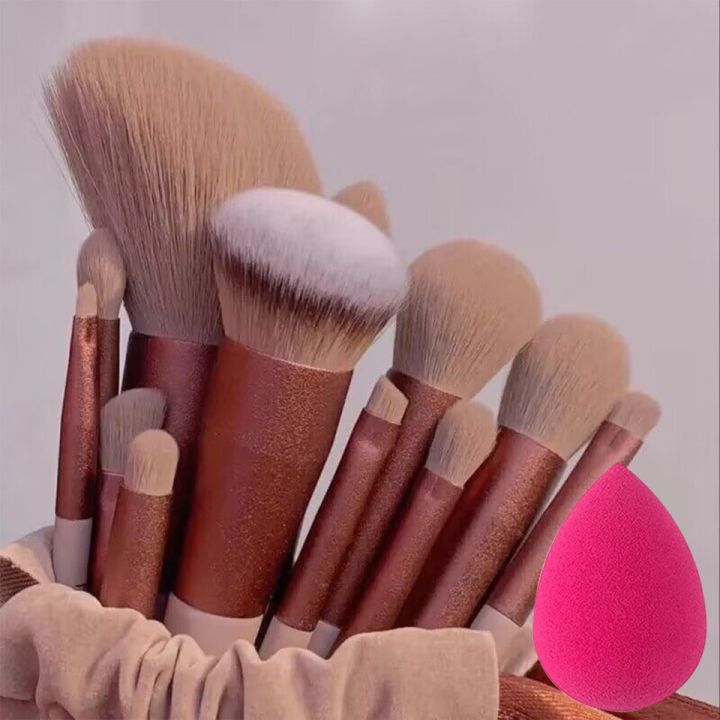13PCS Makeup Brushes Set Eyeshadow Cosmetics Foundation Blush Loose Powder Detail Brush Soft Fluffy Blending Beauty Make Up Tool